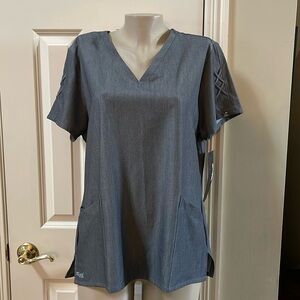 NWT Grey’s Anatomy Signature grey Scrub Top, XL